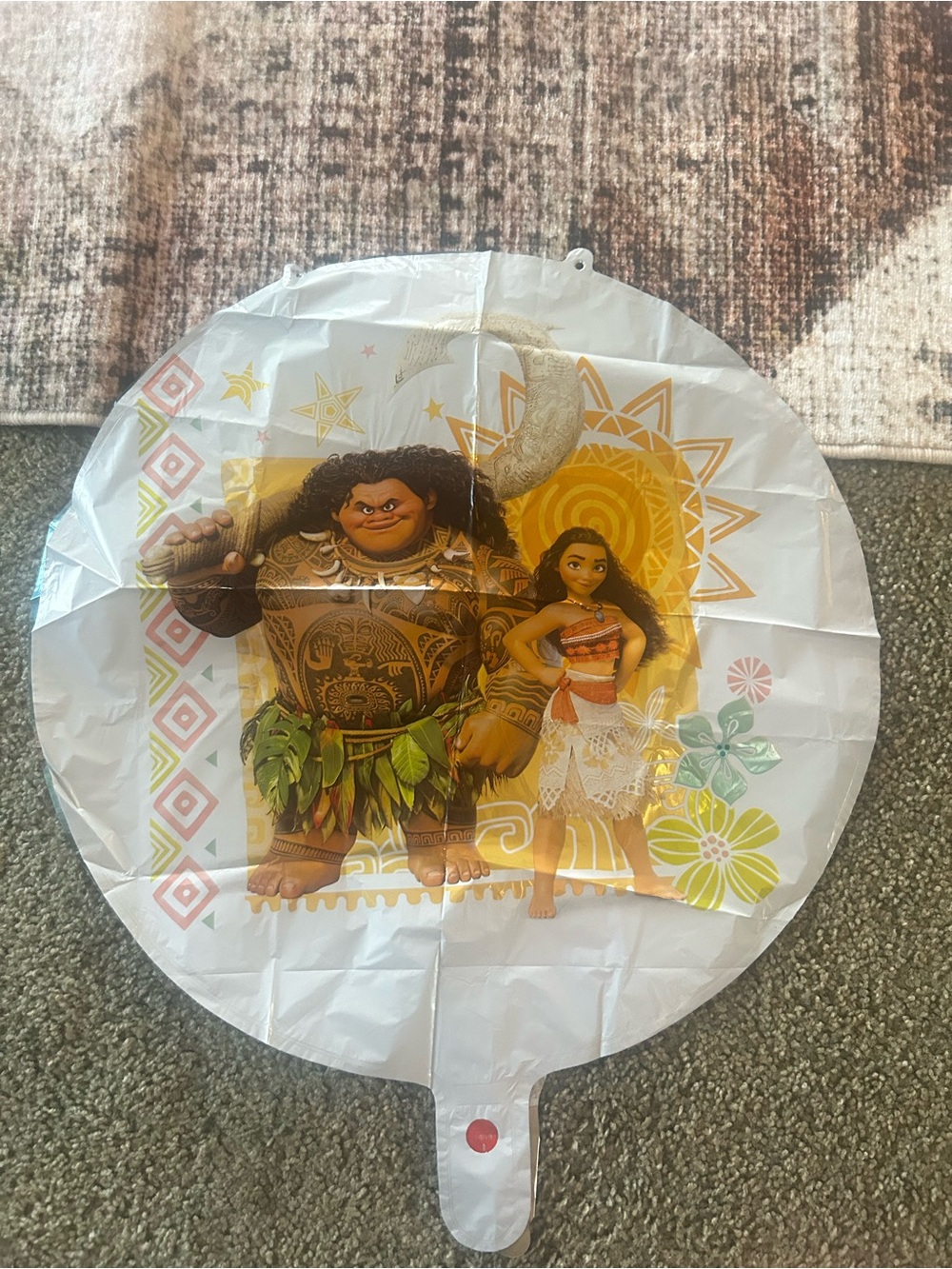 Moana Party Foil Balloon - White & Yellow
